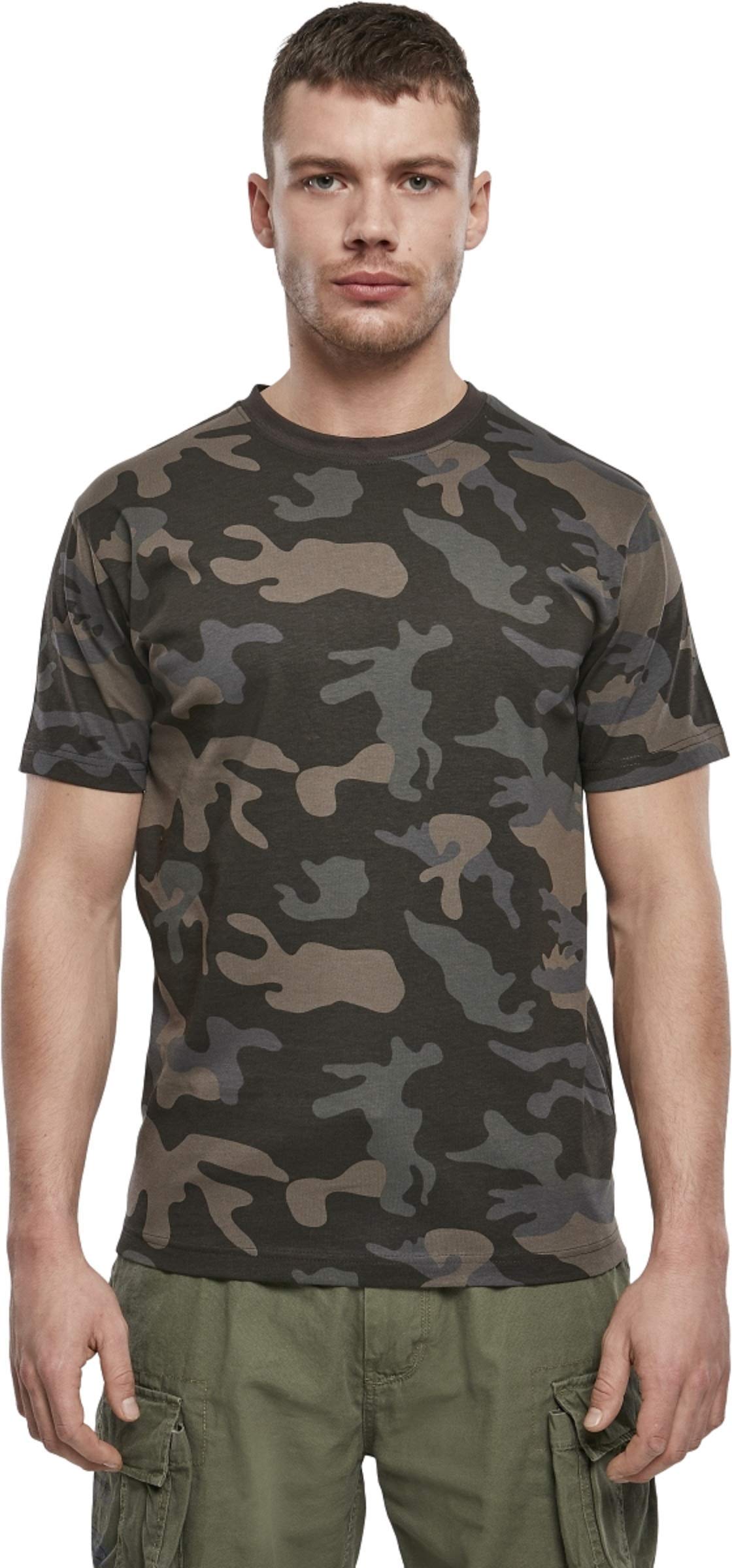 Brandit Men’s Dark Camo Cotton T-Shirt 7XL | Casual, Training & Outdoor Wear