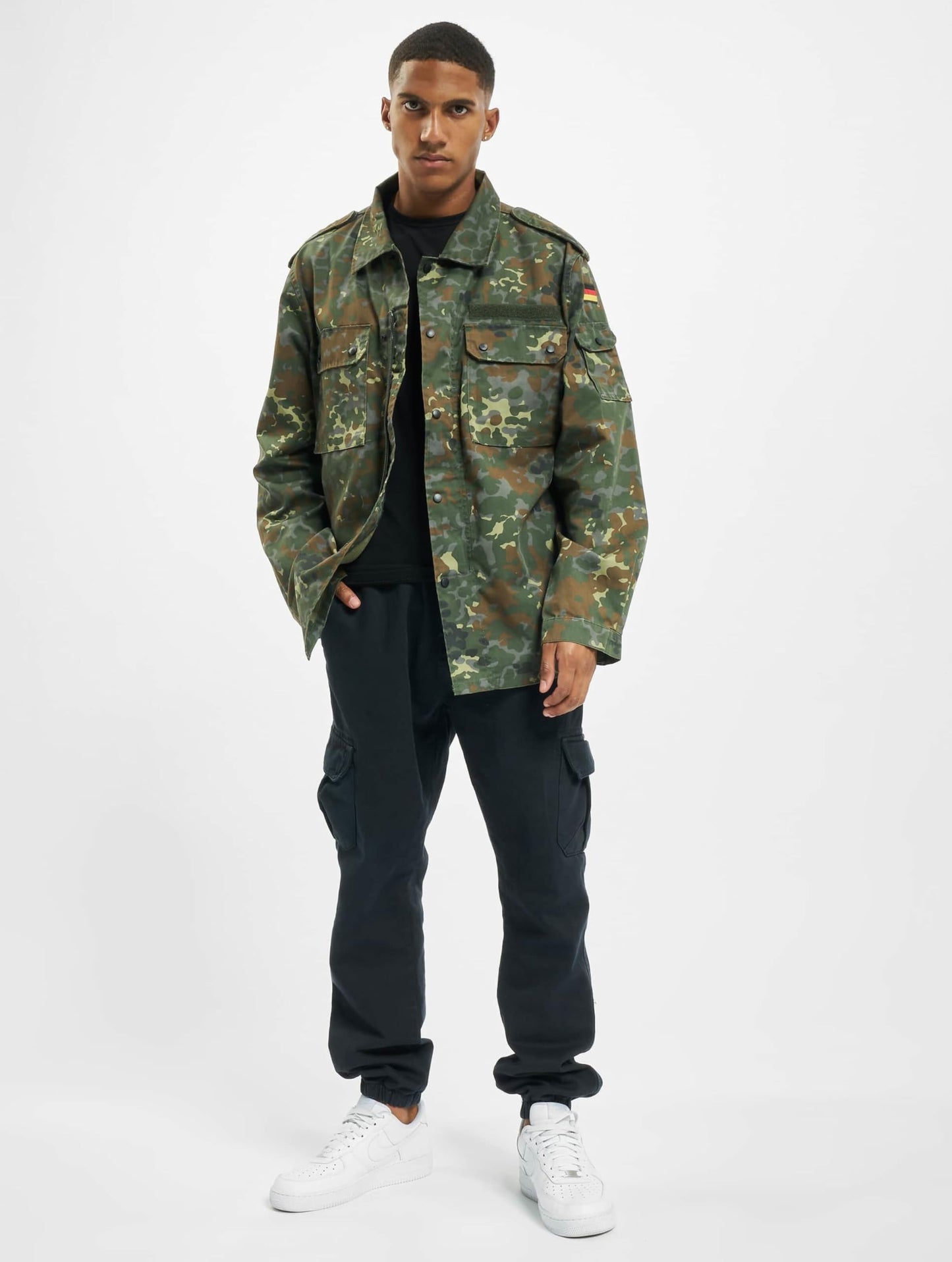 Brandit Men’s BW Field Tunic Flecktarn M – Military Style Lightweight Jacket