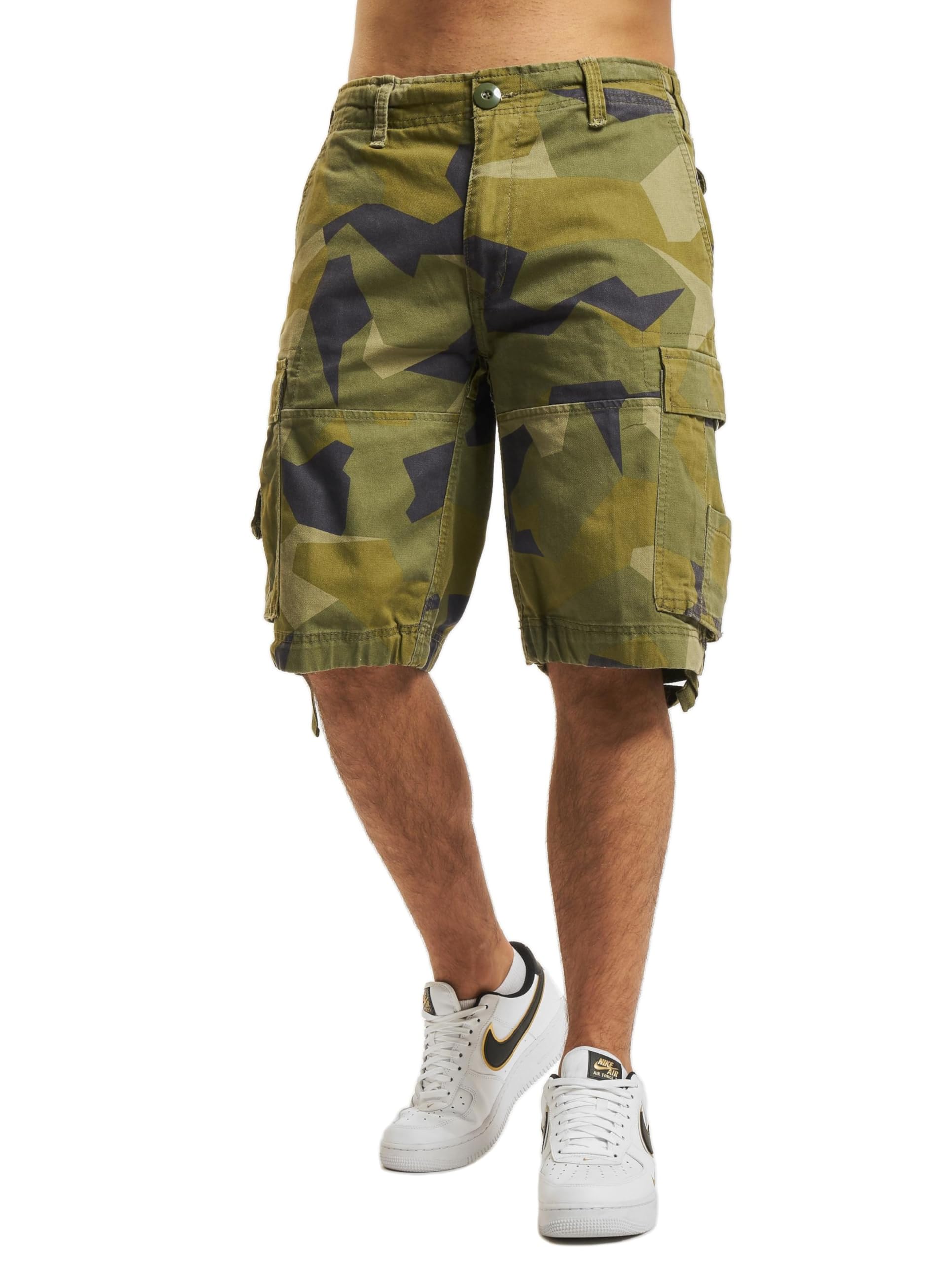Brandit Vintage Cargo Army Shorts Swedish Camo 6XL – Men’s Military Shorts