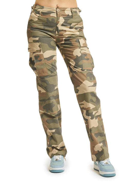 Brandit Women's BDU ripstop trousers, li.woodlan, 4 US