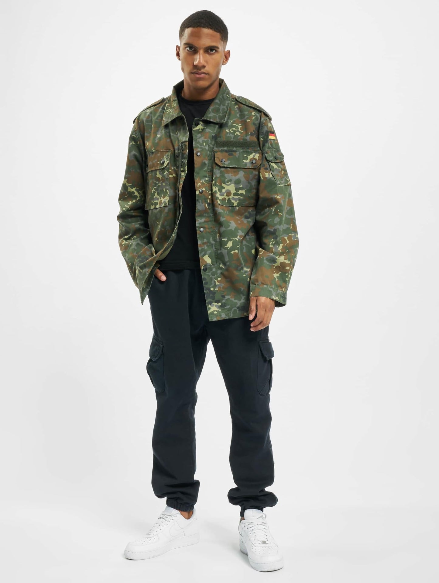Brandit Men’s BW Field Tunic Flecktarn S – Military Style Lightweight Jacket