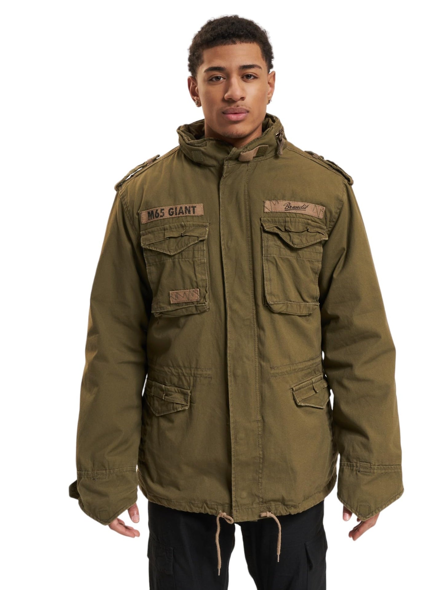 Brandit Men’s M-65 Giant Jacket Olive – Vintage Military Field Coat L