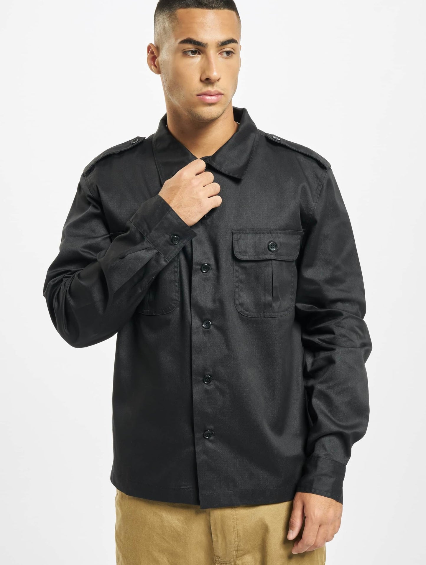 Brandit Men's Shirt 1/1 Long Sleeve Olive