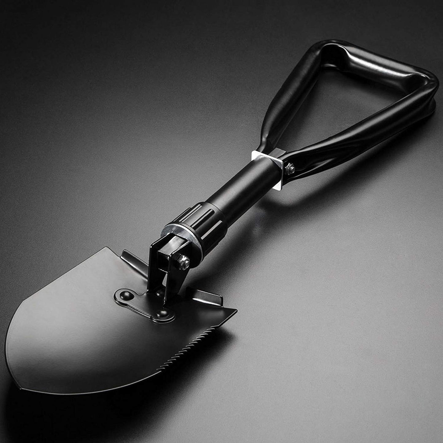 Mini Triple Folding Spade – Compact Survival Shovel with Carry Pouch