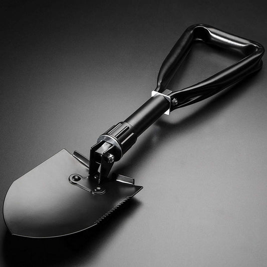 Mini Triple Folding Spade – Compact Survival Shovel with Carry Pouch