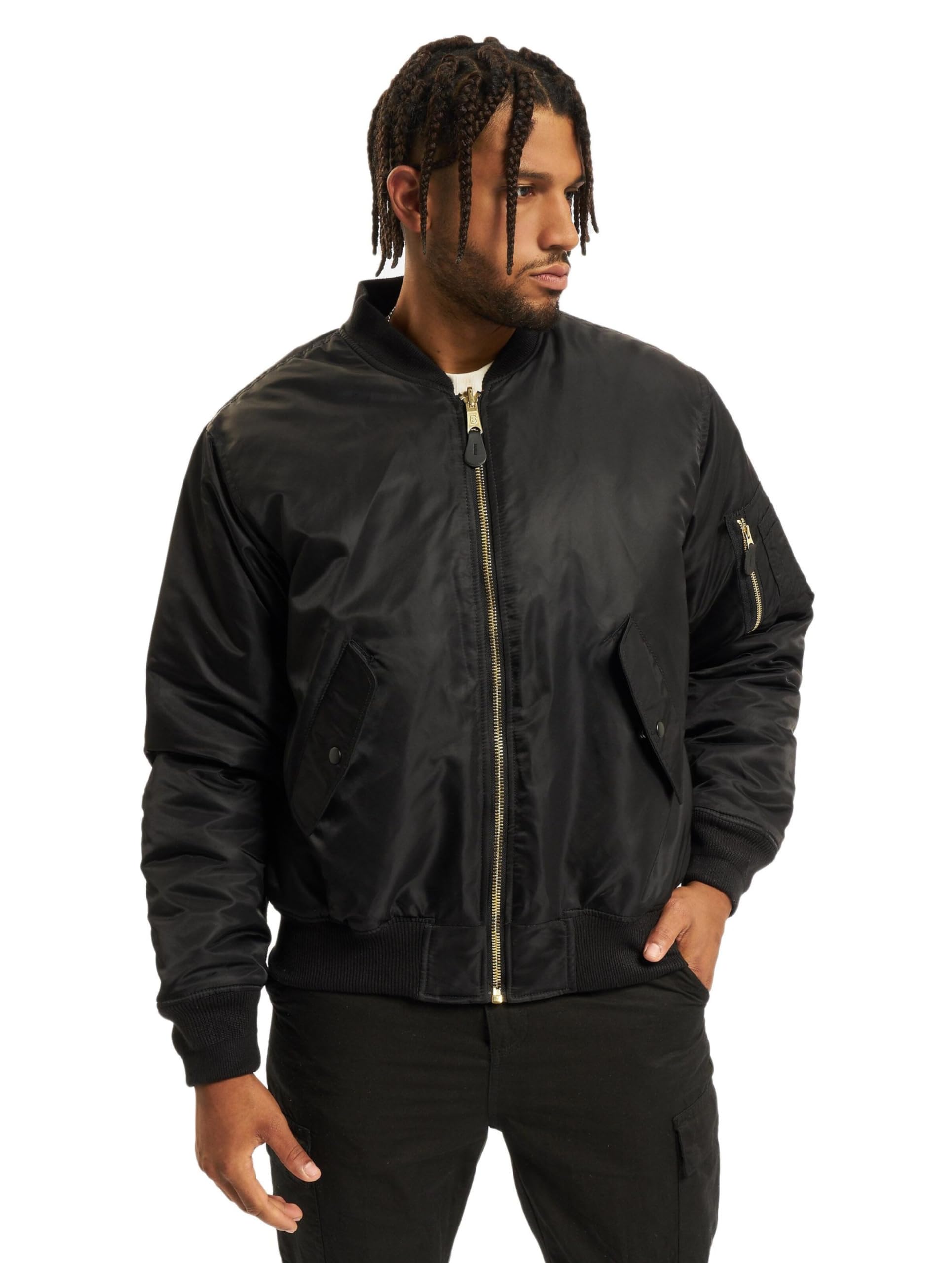 Brandit Men’s MA1 Bomber Jacket Olive – Classic Military Flight Jacket