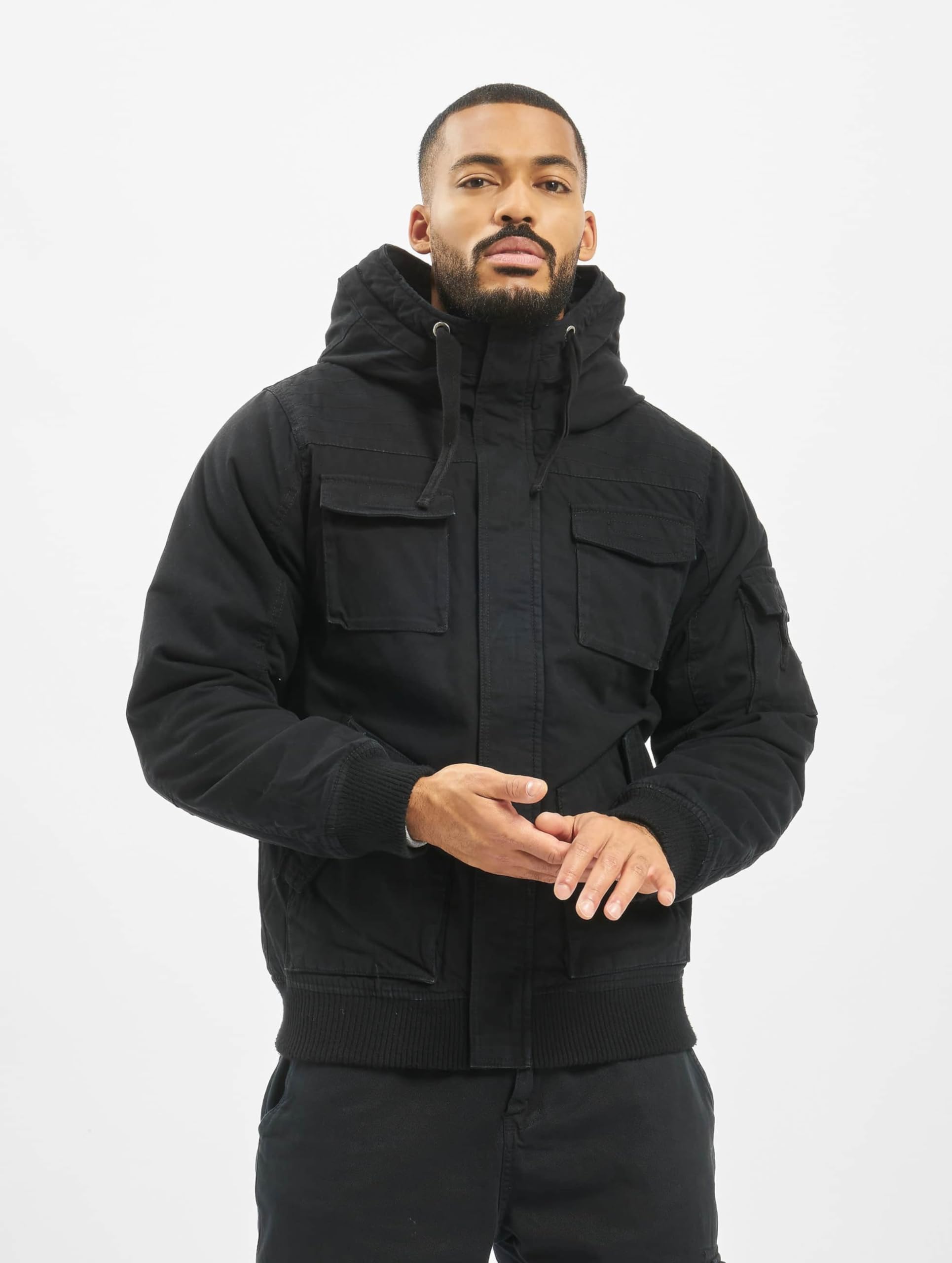 Brandit Men’s Bronx Jacket Olive – Casual Military Style Cotton Coat
