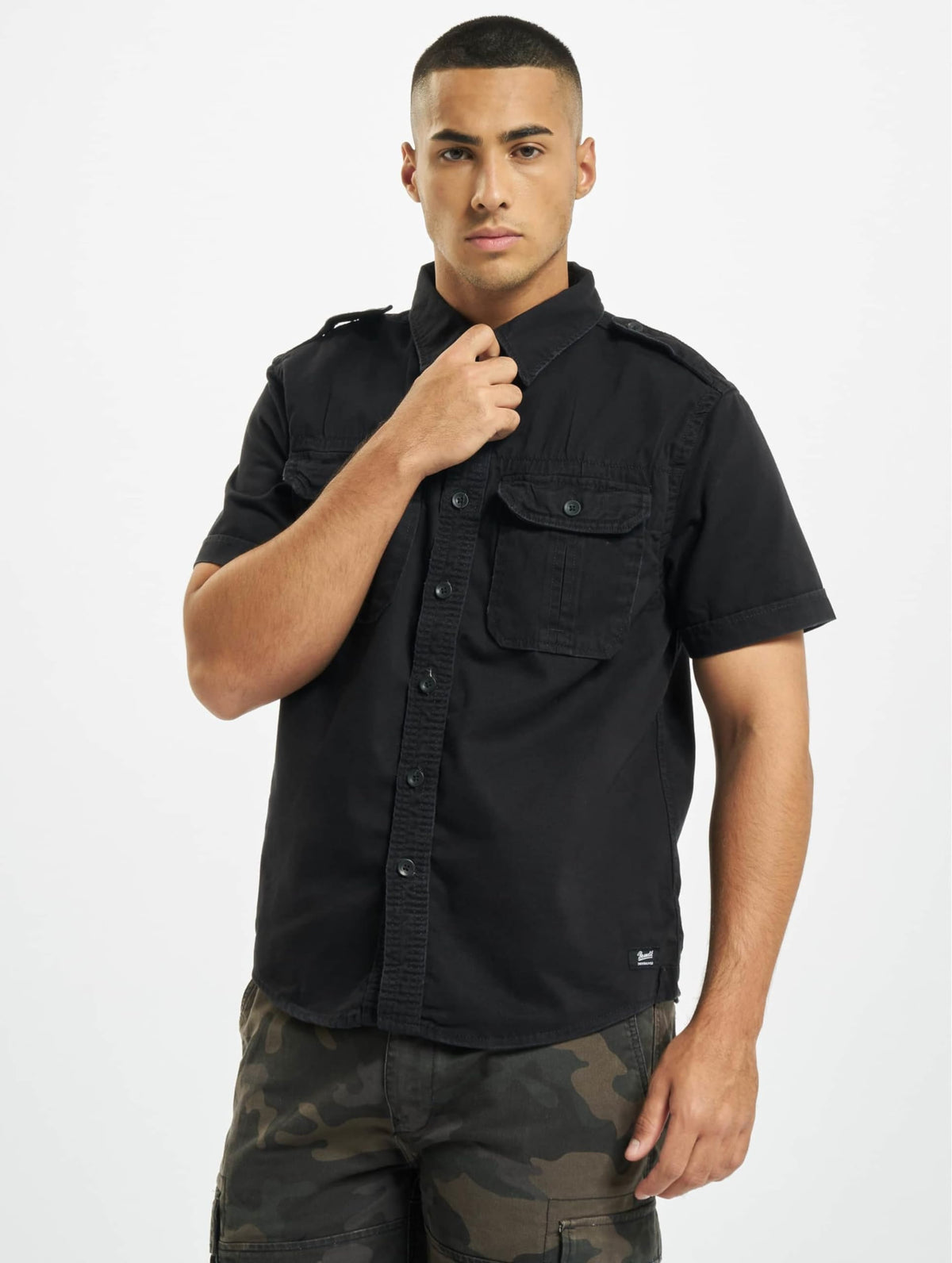 Brandit Vintage Shirt Short Sleeve Black