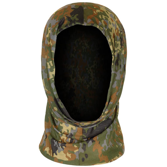 MFH Neck Gaiter – Black Flecktarn Camo Tactical Scarf One Size