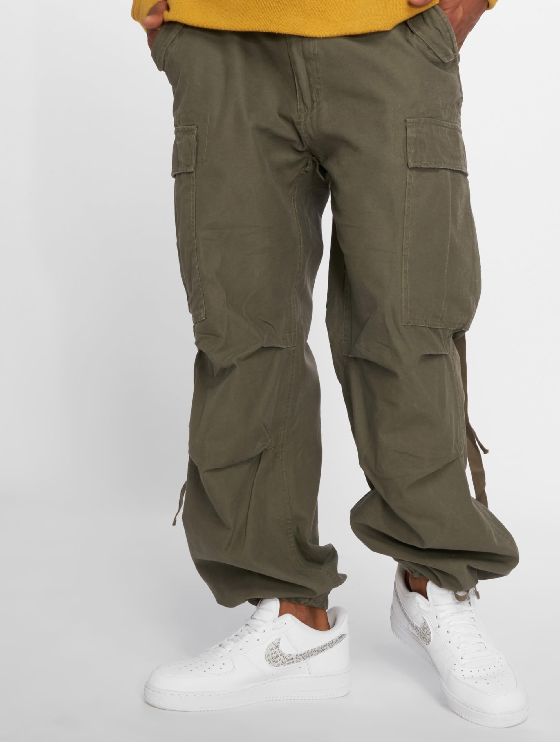 Brandit M-65 Vintage Trousers Olive L – Men’s Military Cargo Pants