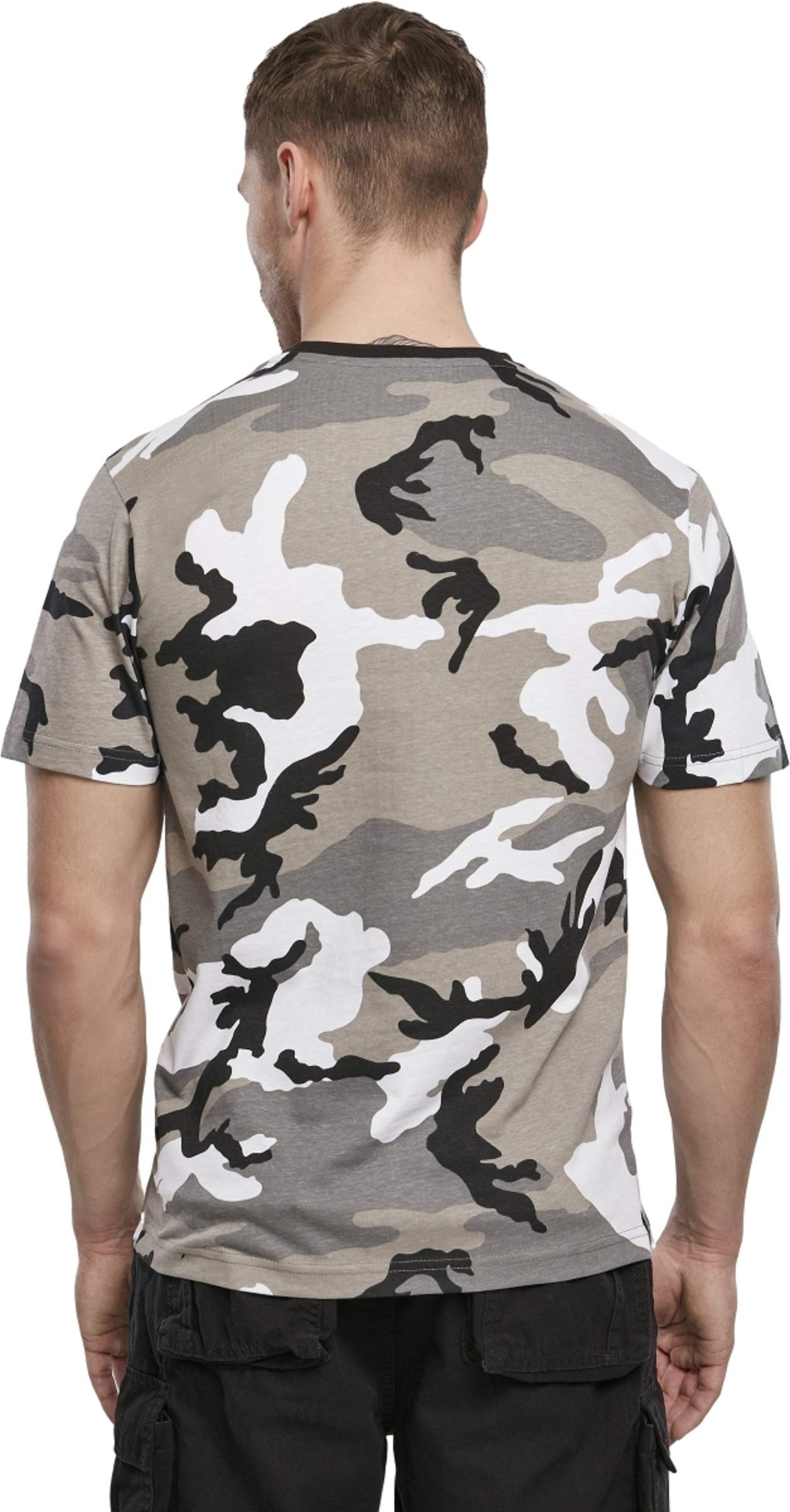 Brandit Men’s T-Shirt – Urban Camo Cotton Crew Neck Casual Outdoor Top, 3XL