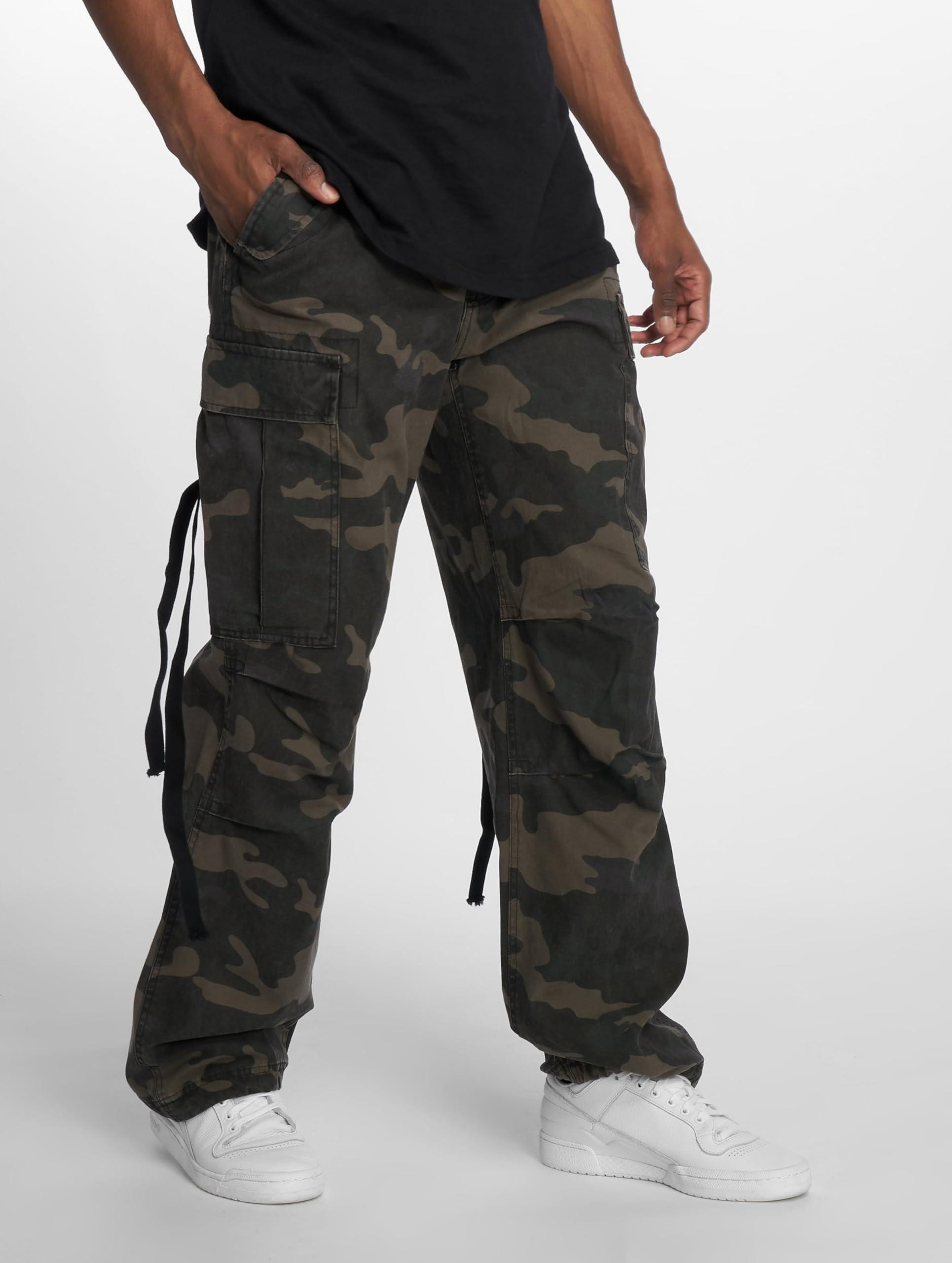 Brandit M-65 Vintage Trousers Dark Camo XL – Men’s Cargo Trousers