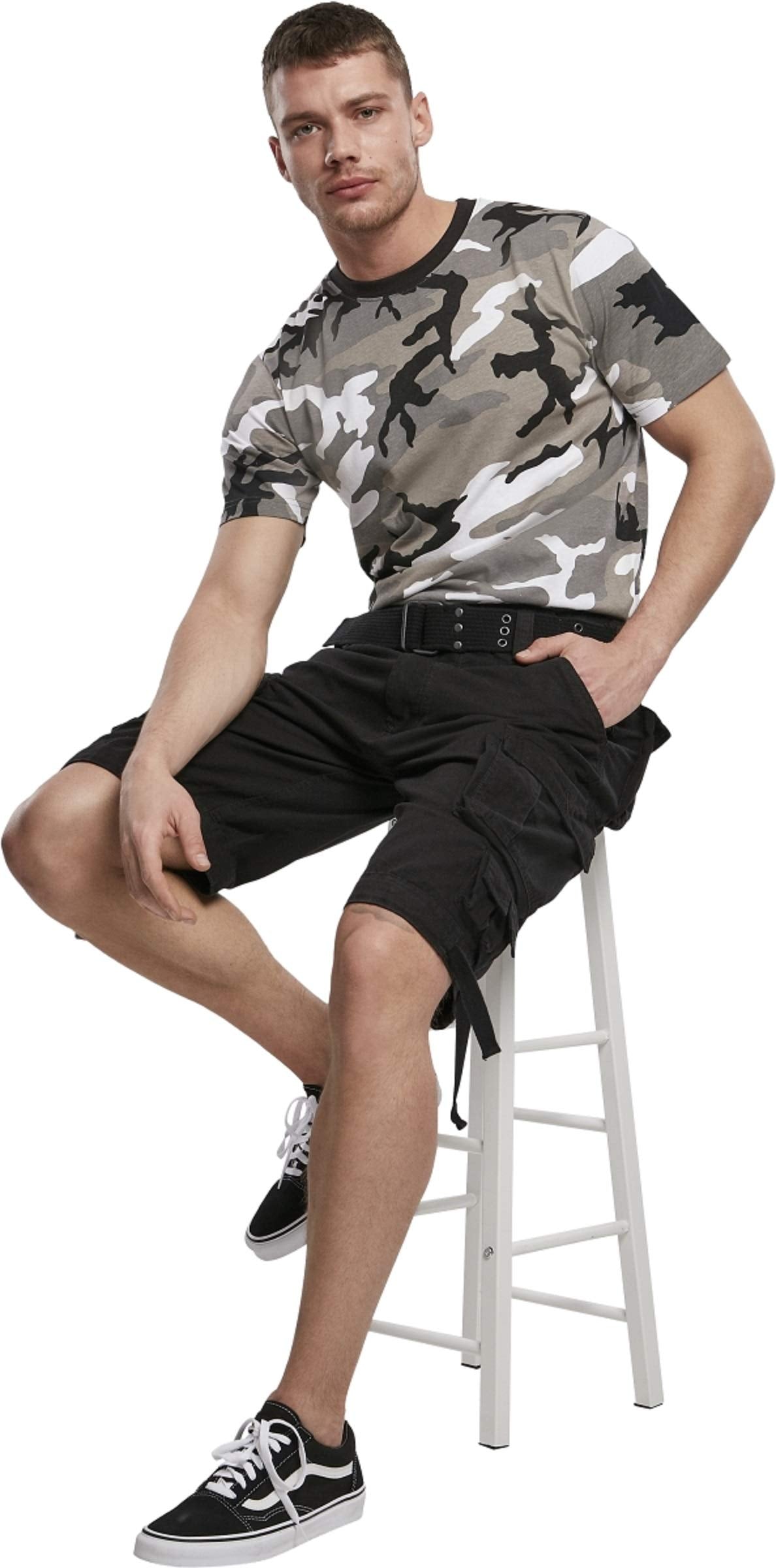 Brandit Men’s T-Shirt – Urban Camo Cotton Crew Neck Casual Outdoor Top, 3XL