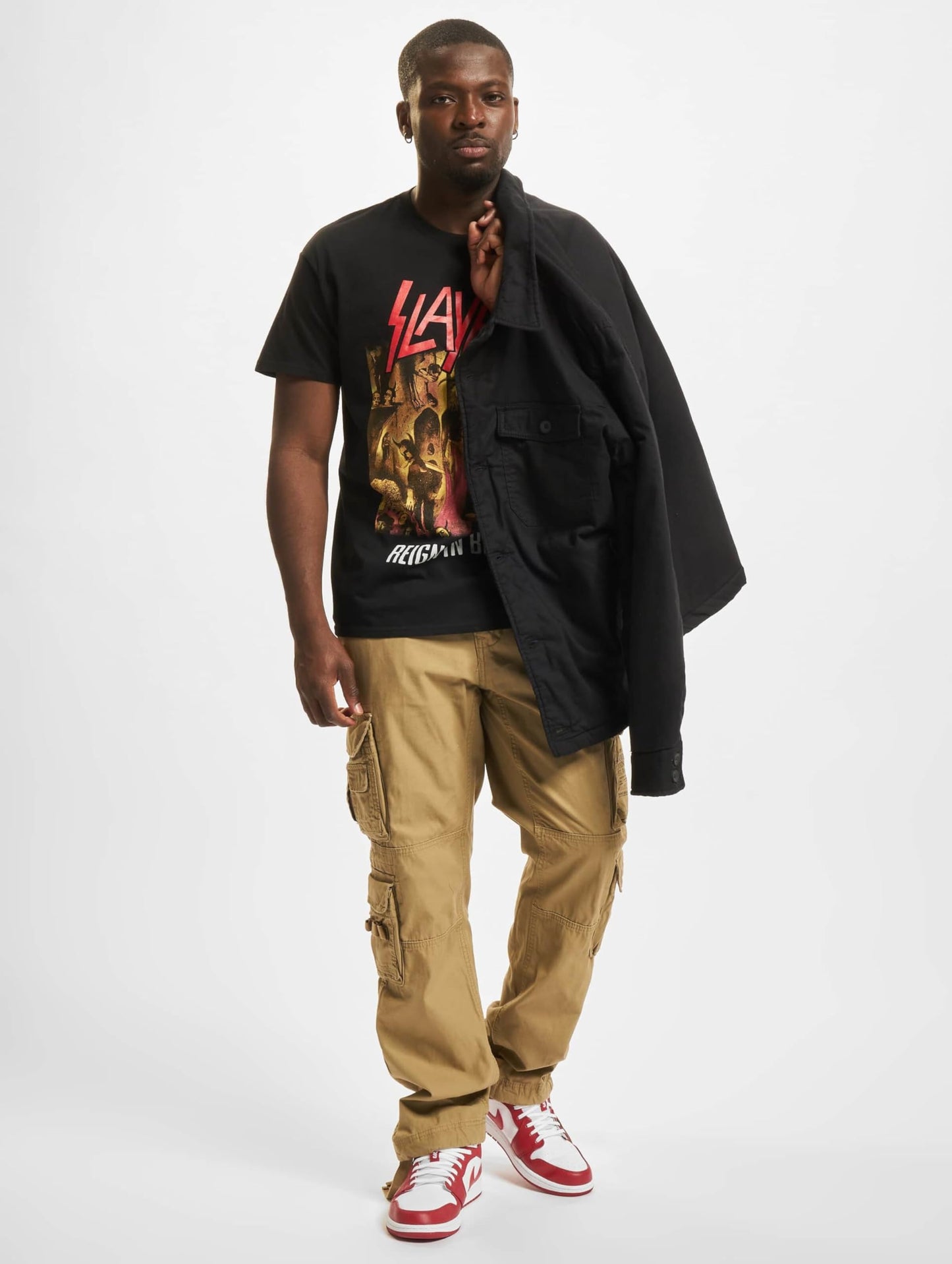 Brandit Men's Lumber Jacket Black/Blue