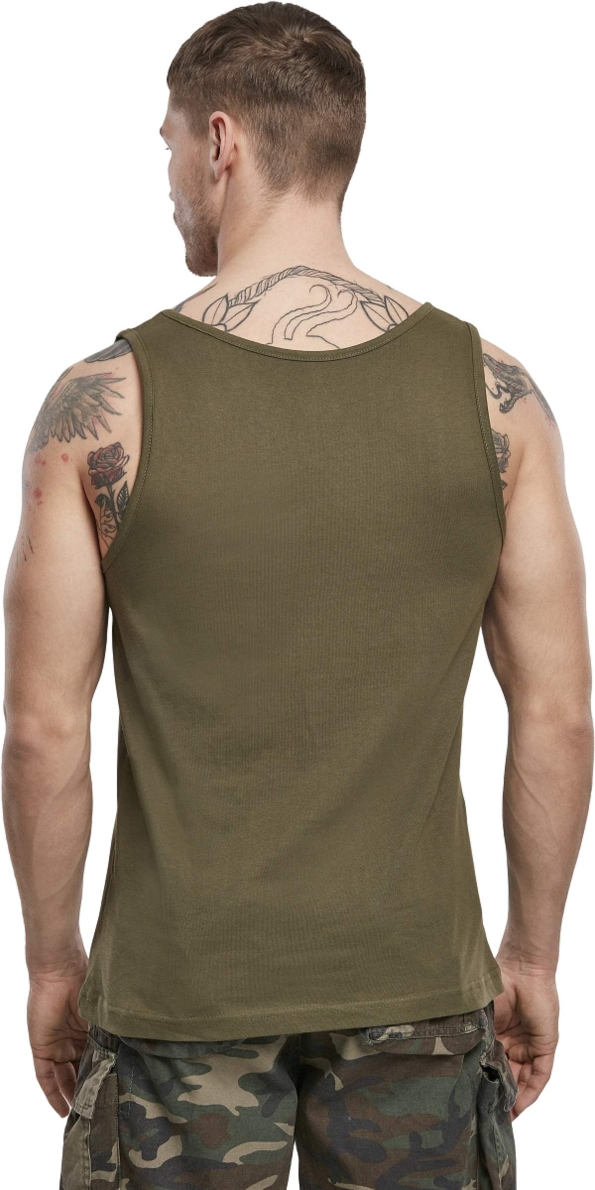 Brandit Men’s Olive Cotton Tank Top 6XL | Casual, Training & Outdoor Wear