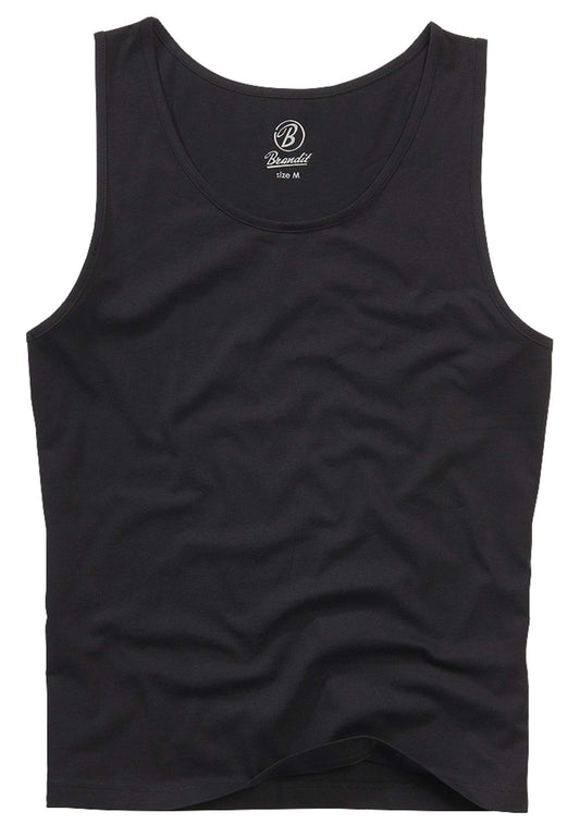 Brandit Men’s Tank Top Black L | Lightweight Cotton Sleeveless Shirt