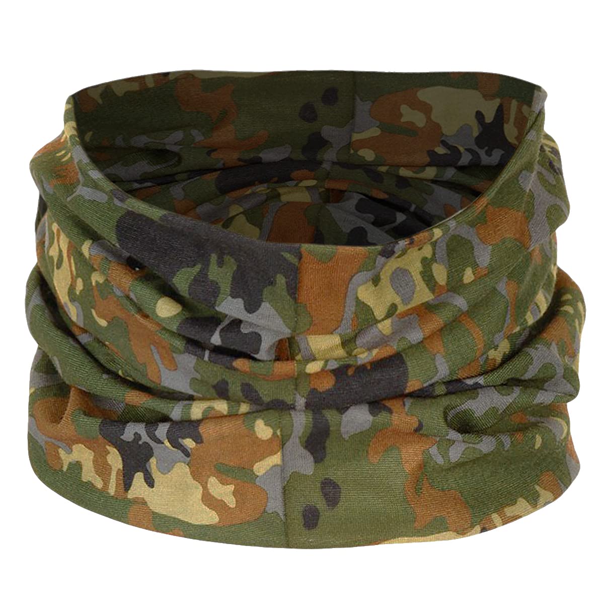 MFH Neck Gaiter – Black Flecktarn Camo Tactical Scarf One Size