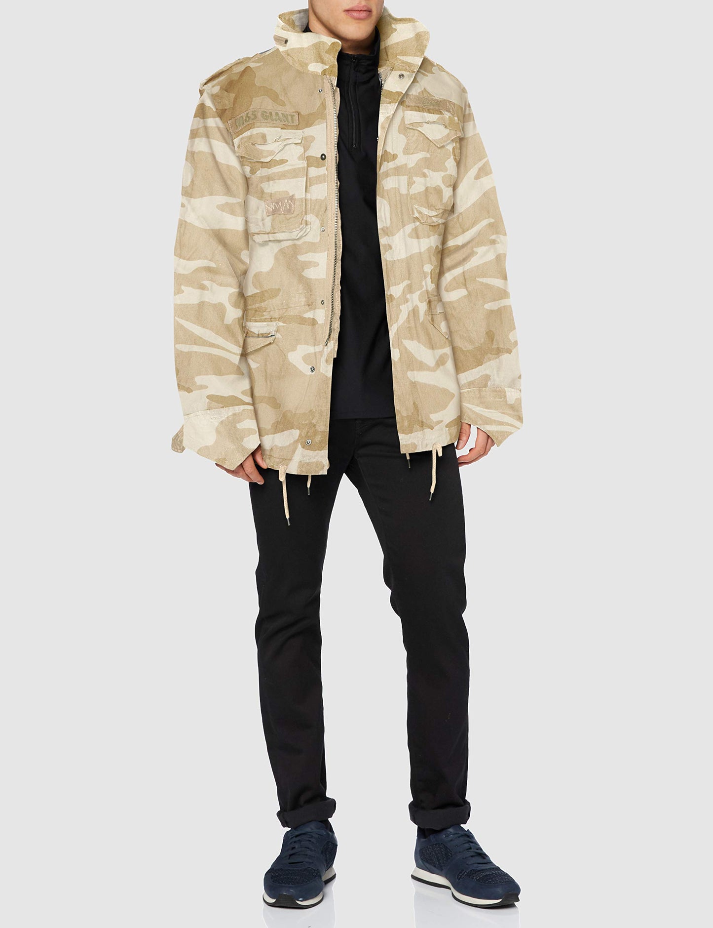 Brandit Men’s M-65 Giant Jacket Sandstorm – Vintage Military Field Coat M