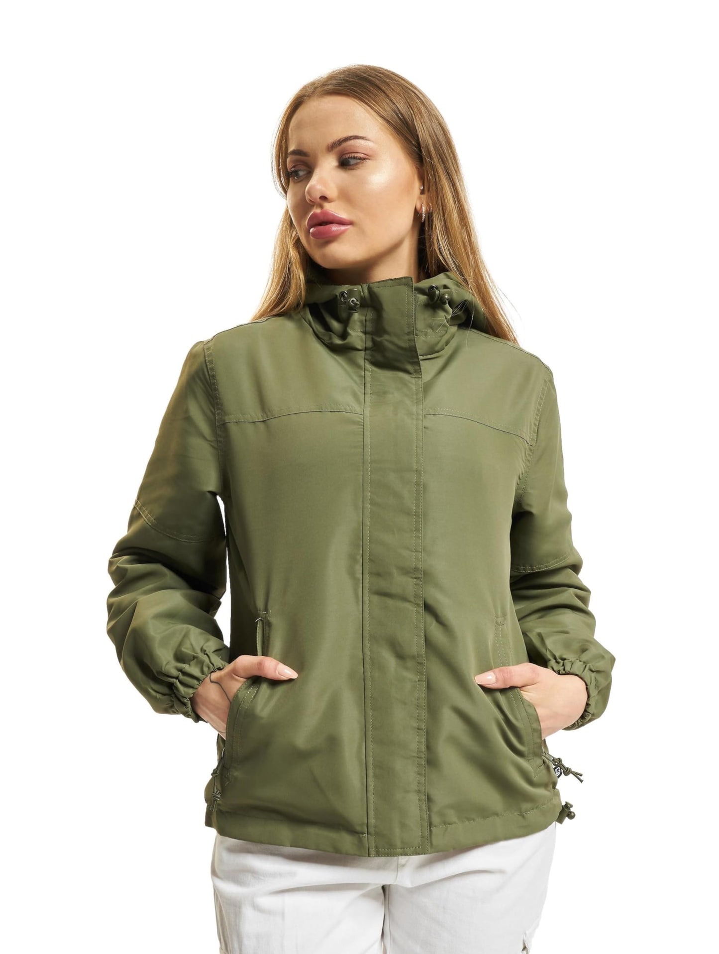 Brandit Ladies Summer Windbreaker – Olive, Lightweight Front Zip Jacket