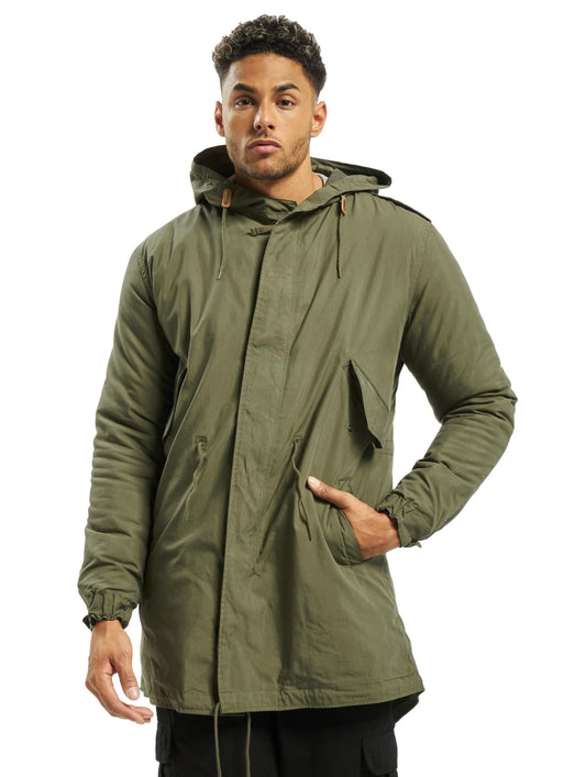Brandit Men’s M51 US Parka Olive – Military Vintage Winter Jacket S