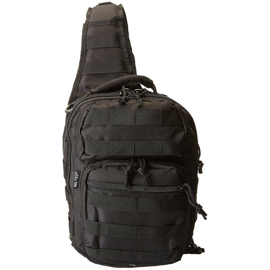 Mil-Tec Single Strap Assault Pack Black Small 10L – Compact Tactical Sling Bag