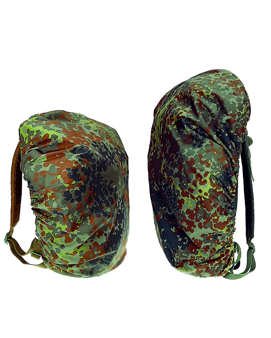 Mil-Tec Flecktarn Rucksack Waterproof Cover – Camo Backpack Protector up to 130L