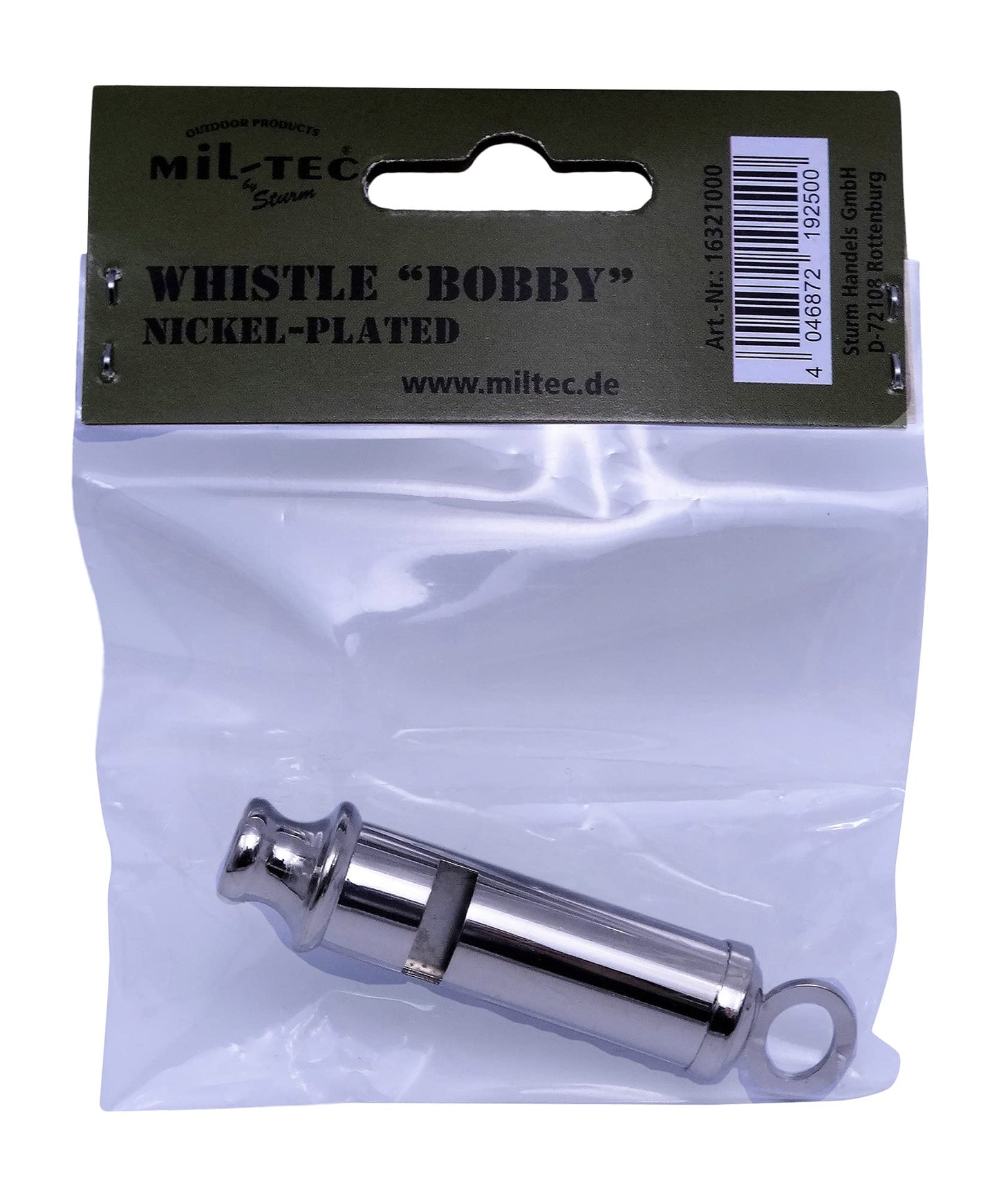Mil-Tec British London Police Bobby ww1 Nickel Plated Iconic High-Pitched Loud Easy to Blow Survival Whistle