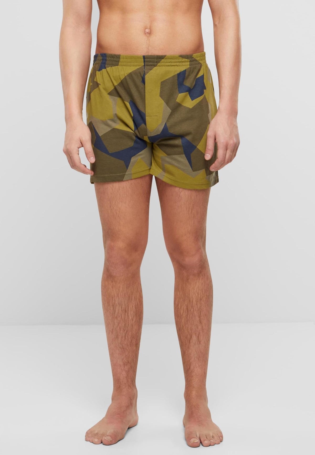 Brandit Men’s Loose-Fit Boxer Shorts Swedish Camo XXL – Cotton Underwear