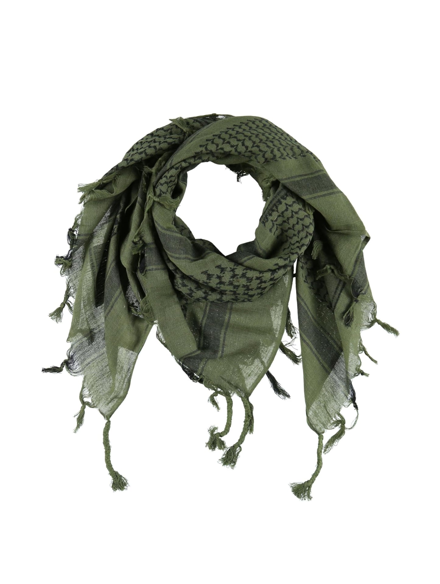 Brandit Shemag Scarf Olive/Black – Tactical Cotton Desert Keffiyeh Wrap
