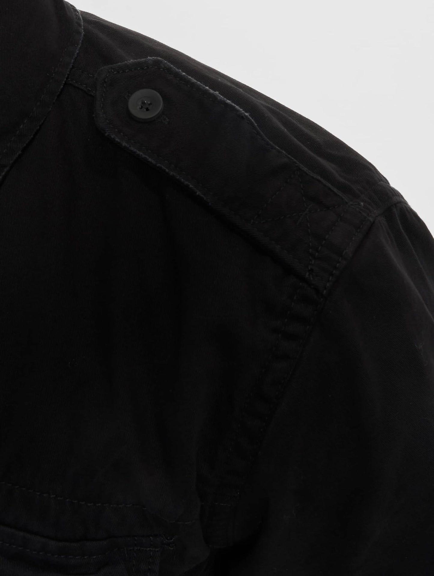 Brandit Vintage Long Sleeve Shirt Black L – Men’s Cotton Military Style