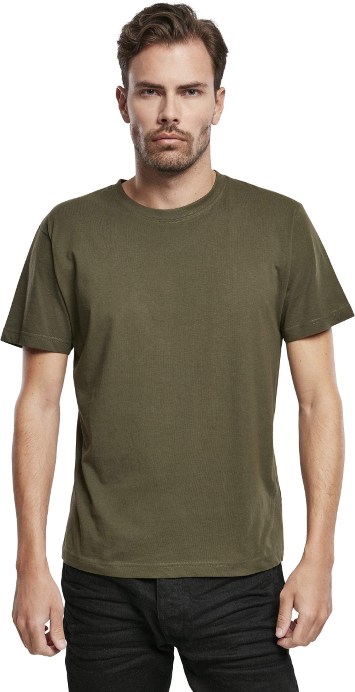 Brandit Men’s T-Shirt – Olive Cotton Crew Neck Short Sleeve Casual Top, Size L