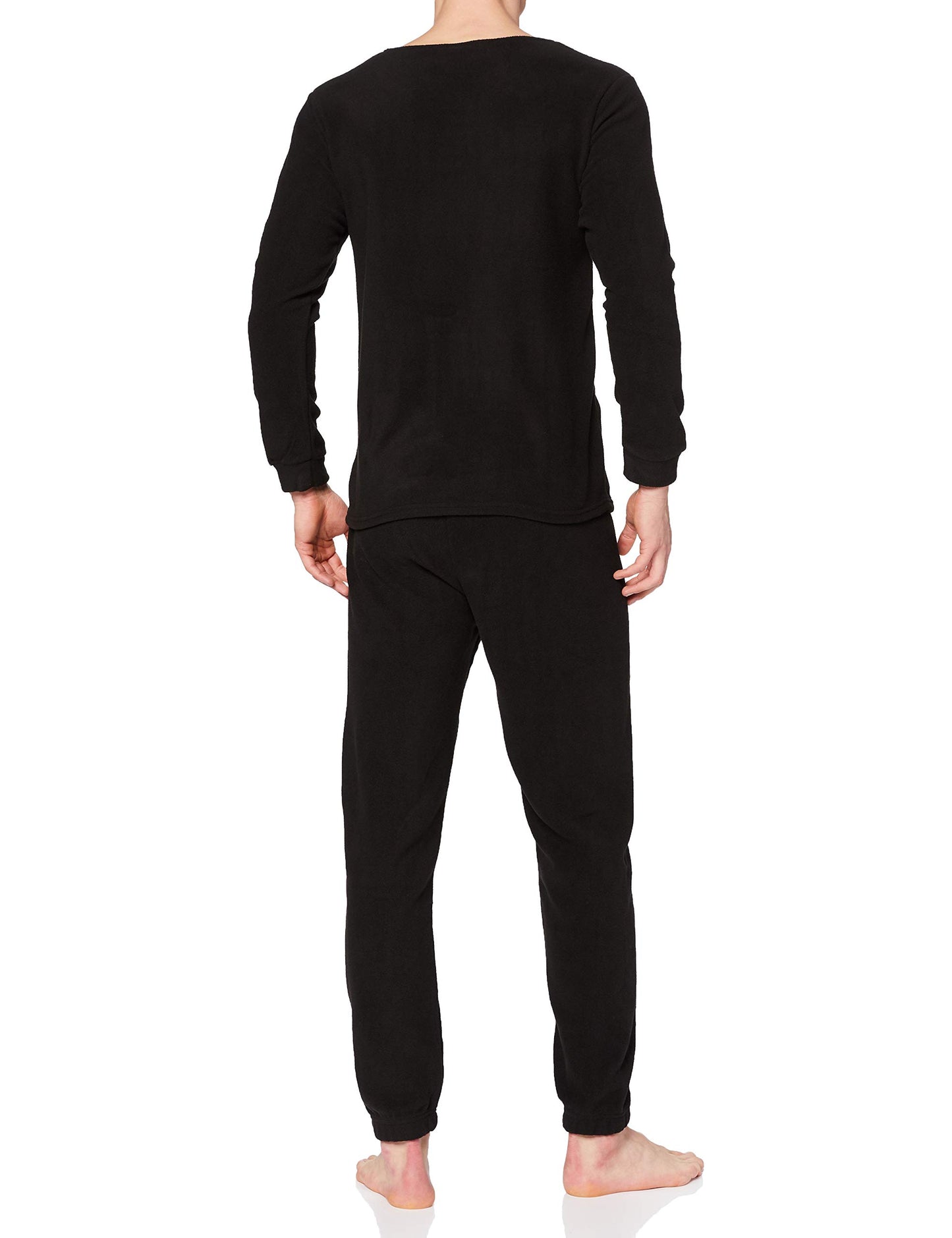 Mil-Tec Round Neck Fleece Thermal Underwear Set Black Men’s L