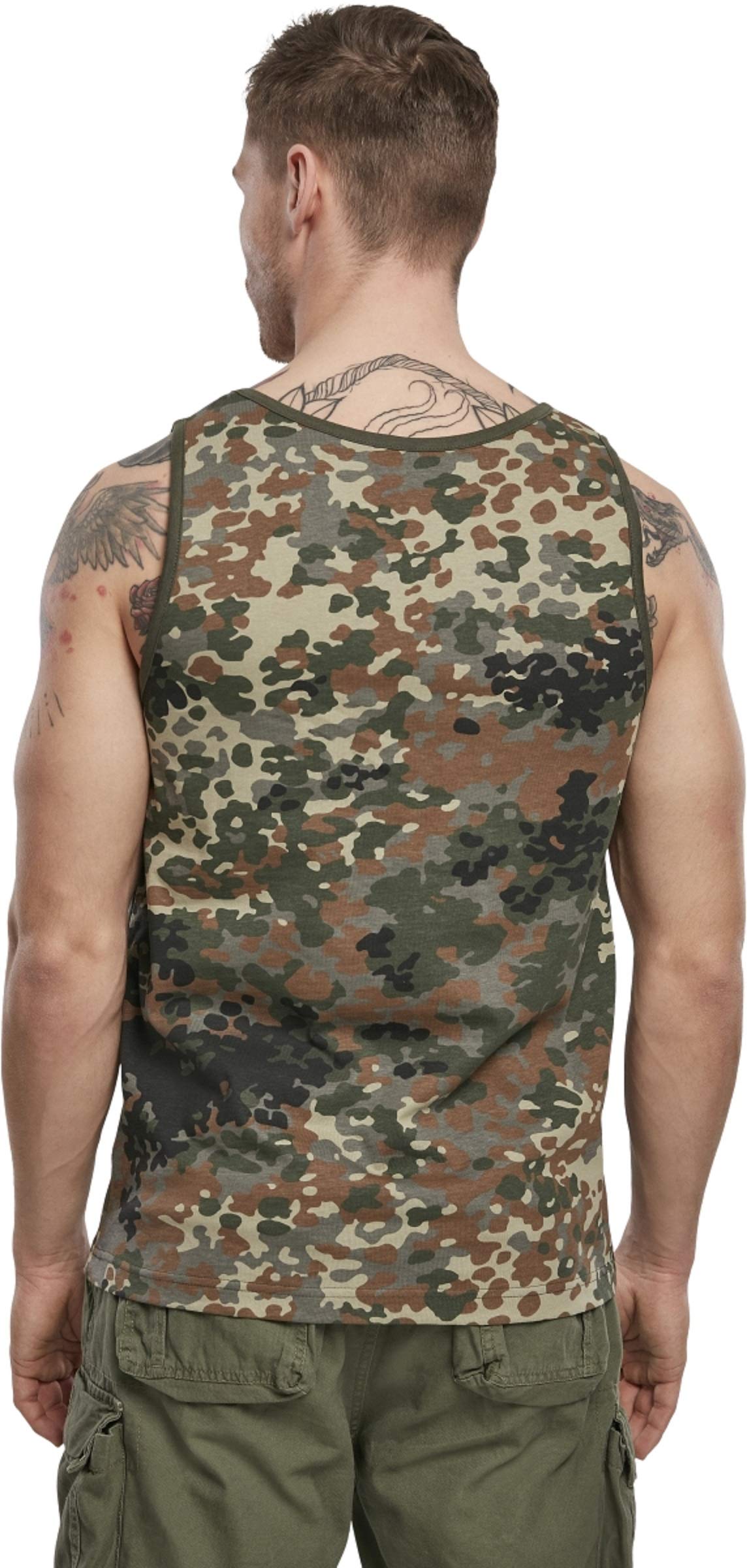 Brandit Men’s Flecktarn Camo Cotton Tank Top 6XL | Casual & Training Wear