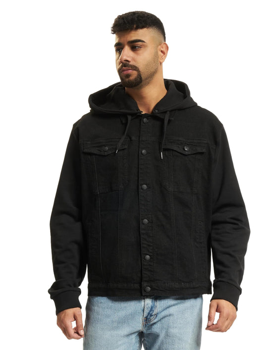 Brandit Cradock Denim Sweat Jacket Black – Men’s Casual Streetwear