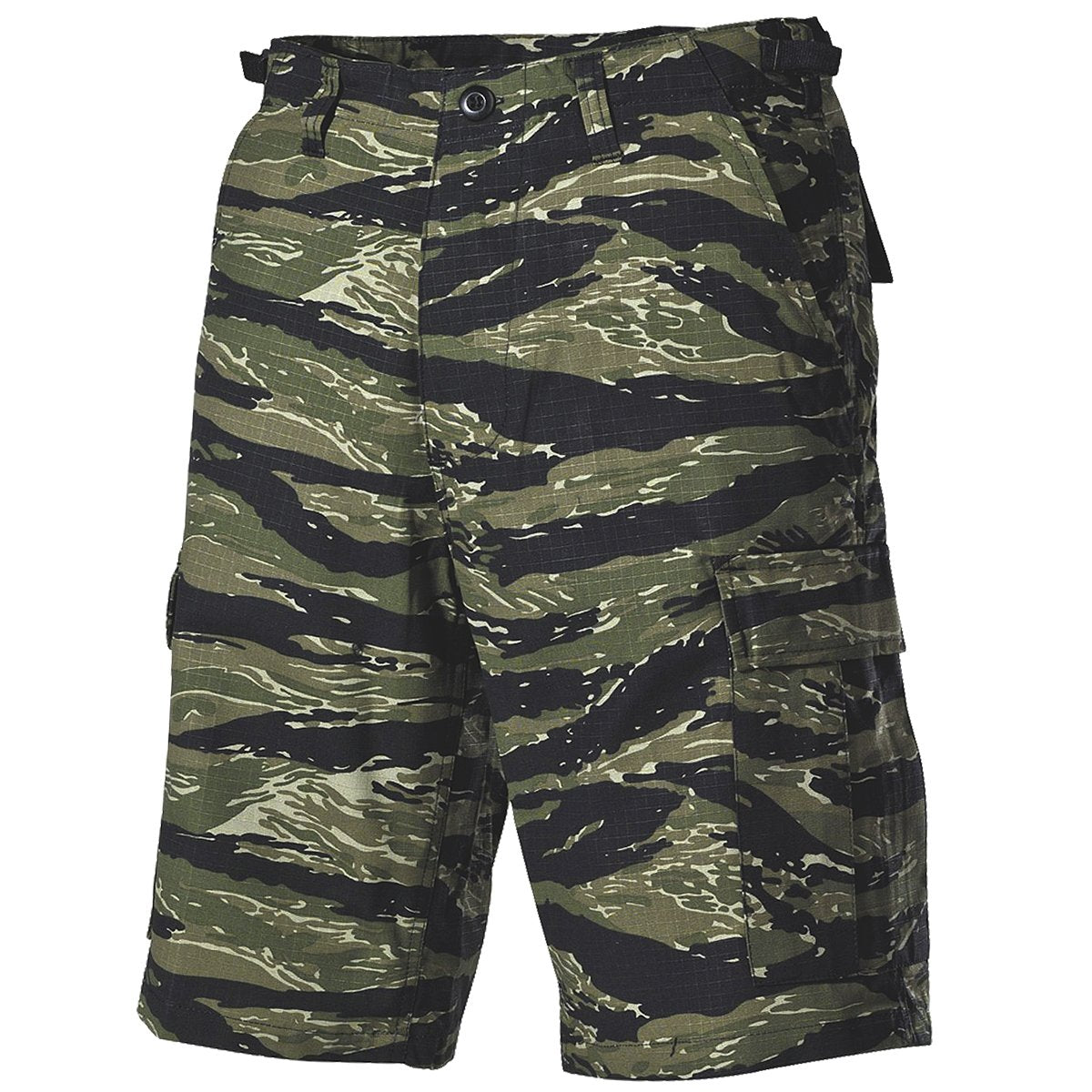MFH Men's US BDU Bermuda Shorts Ripstop Tiger Stripe Size M