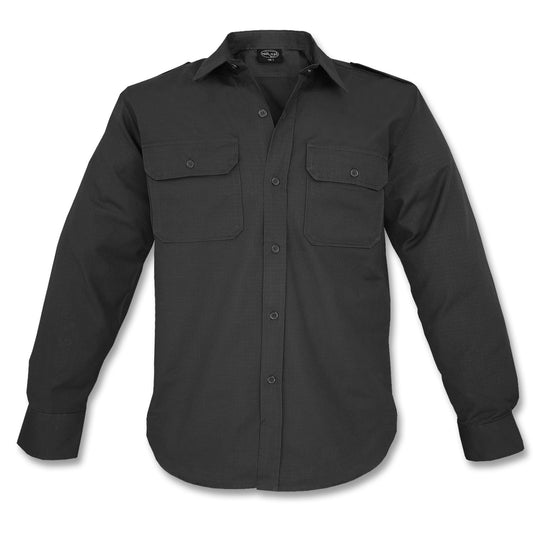 Mil-Tec RipStop Shirt Long Sleeve Black