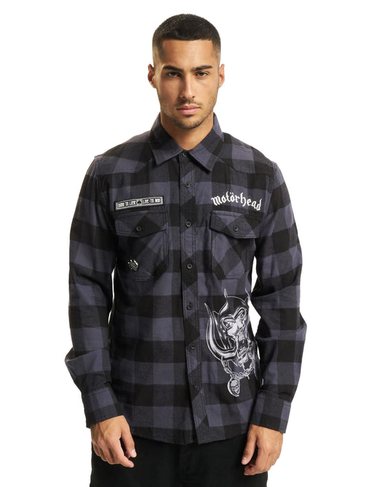 Brandit Motörhead Checkshirt Black-Gray