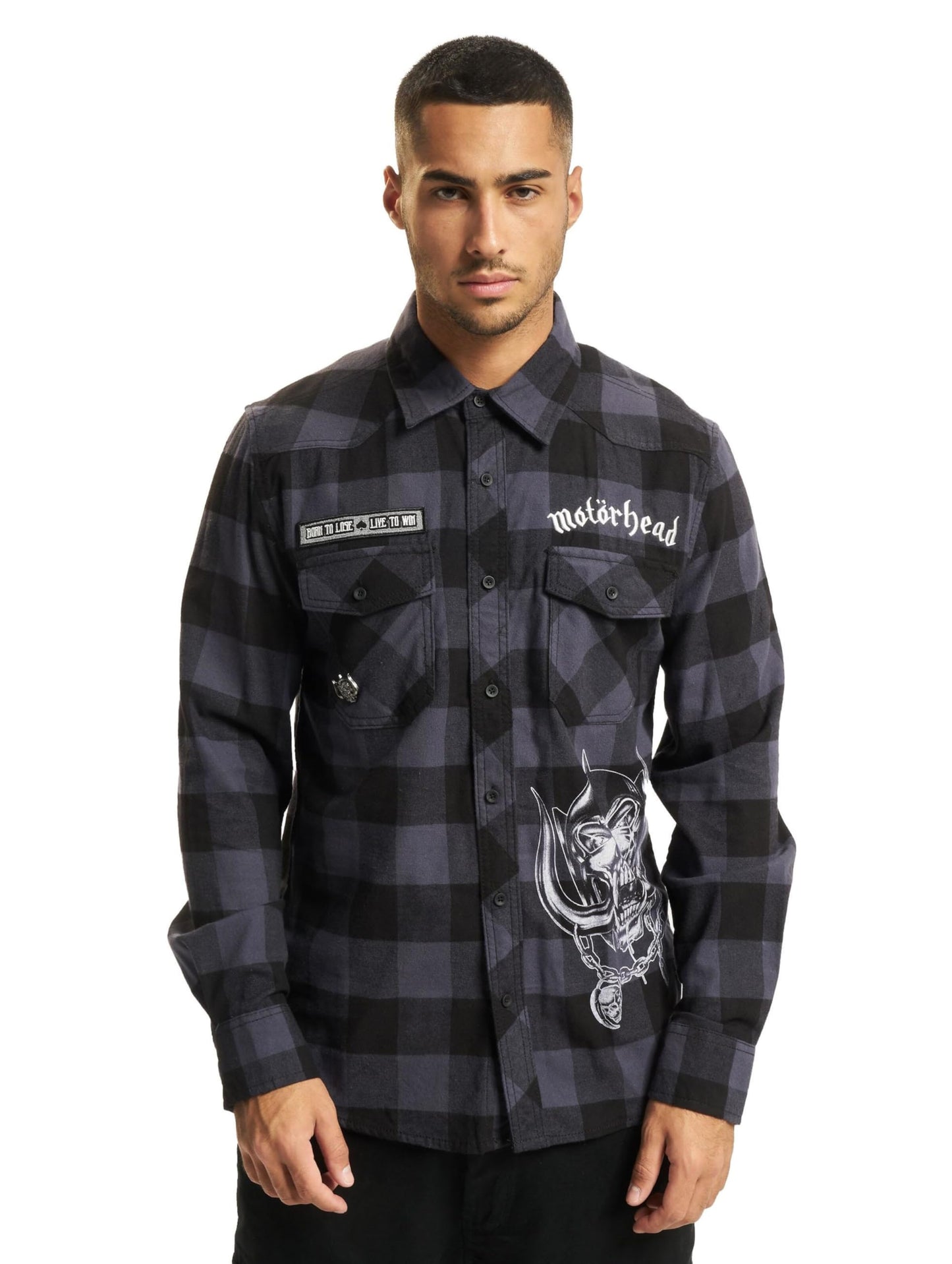 Brandit Motörhead Checkshirt Black-Gray