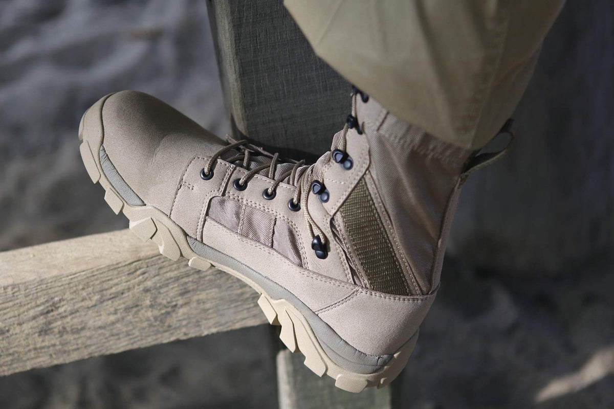 Brandit Defense Combat Boots – Camel, Military Tactical Footwear