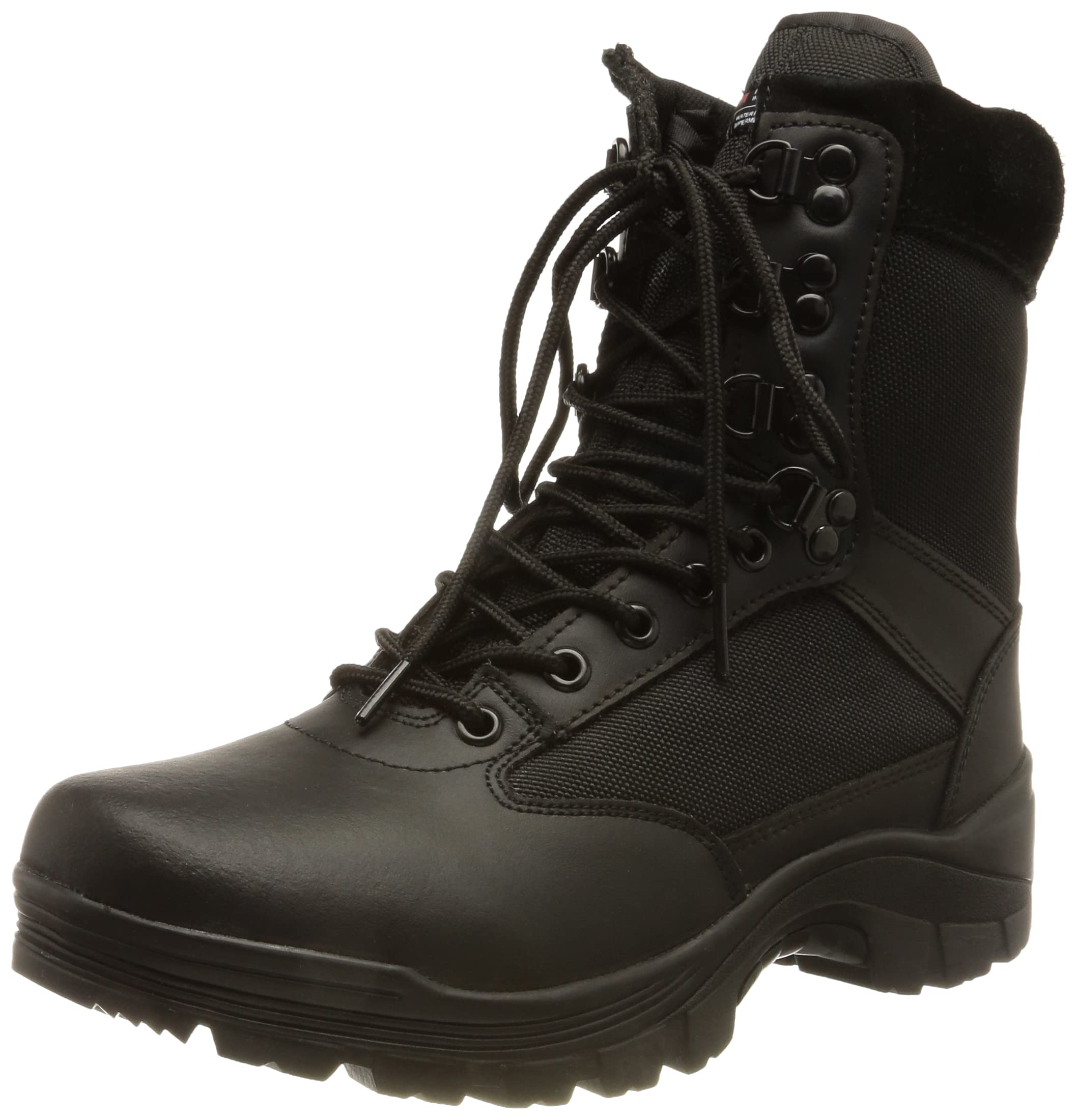 Mil-Tec Men’s Combat Hiking Boots Black Tactical Outdoor Footwear
