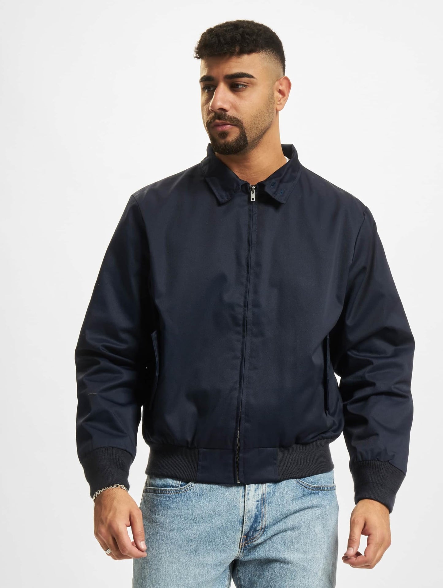 Brandit Men’s Harrington Jacket – Classic Waist-Length Jacket with Tartan Lining