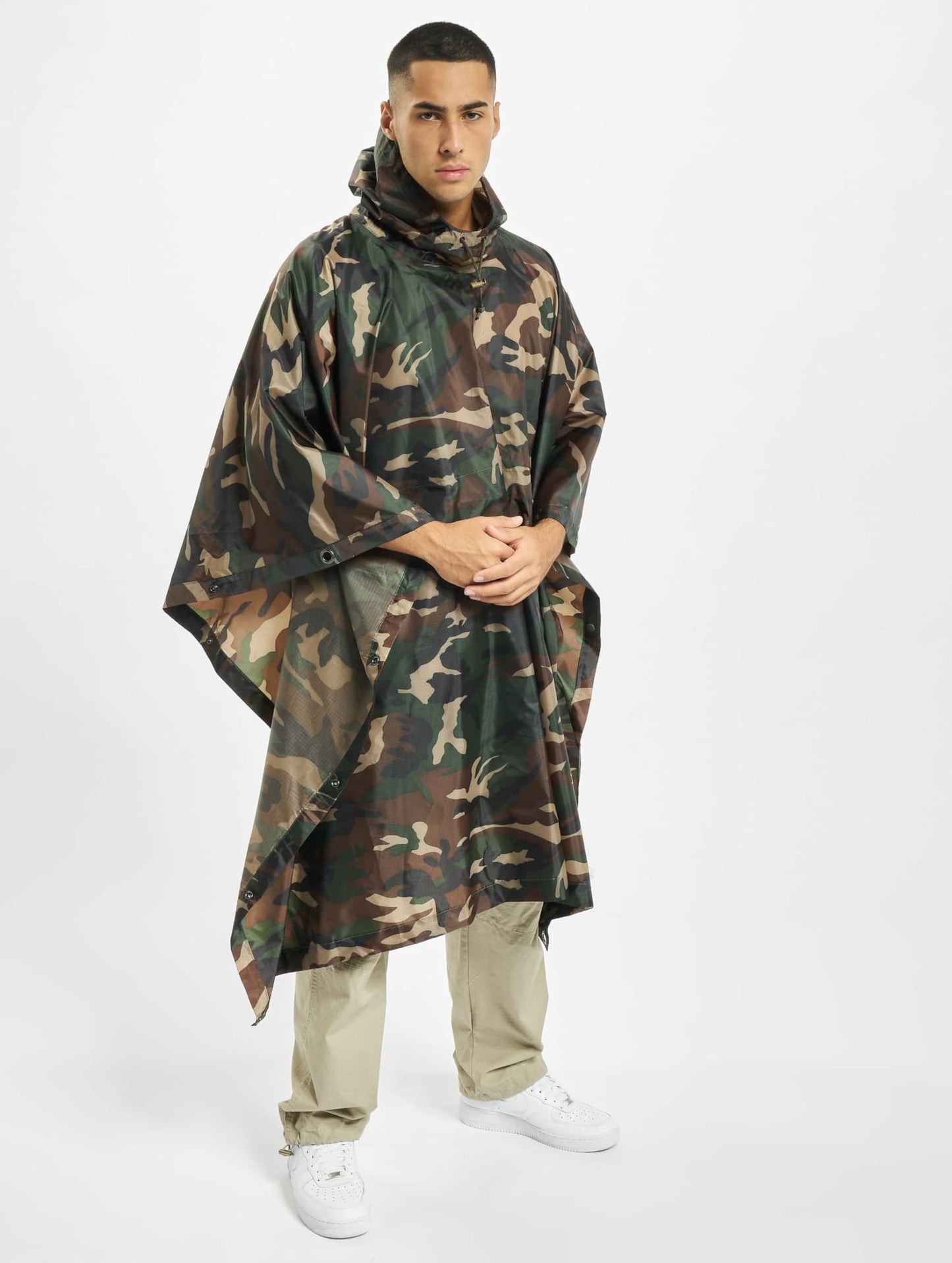 Brandit Unisex Ripstop Rain Poncho – Waterproof Outdoor Survival Jacket