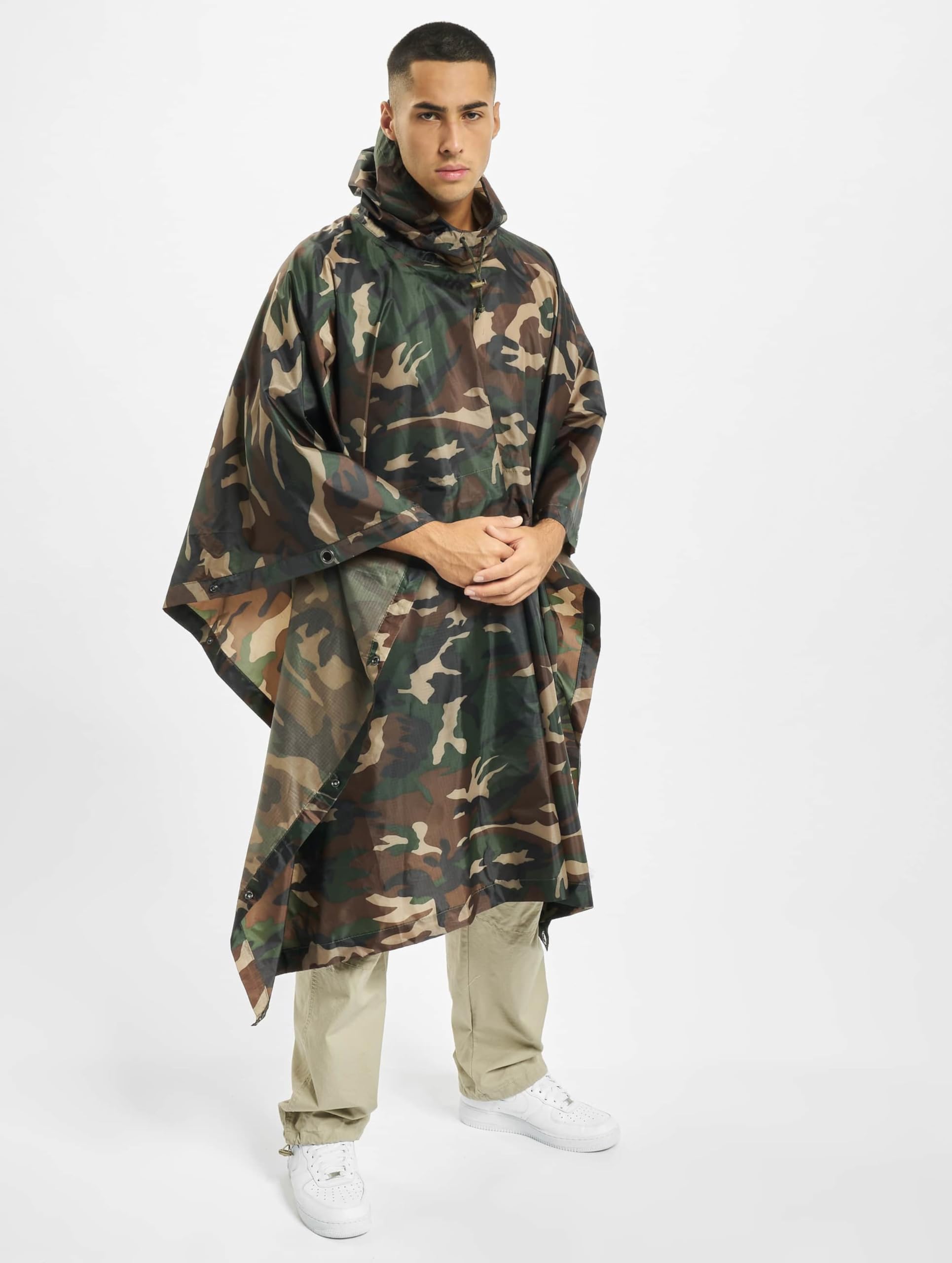 Brandit Unisex Ripstop Rain Poncho – Waterproof Outdoor Survival Jacket