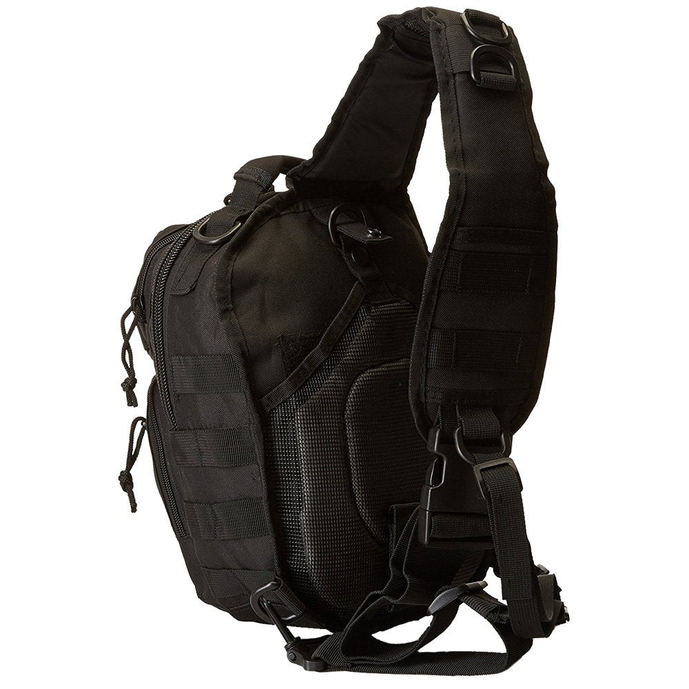Mil-Tec Single Strap Assault Pack Black Small 10L – Compact Tactical Sling Bag