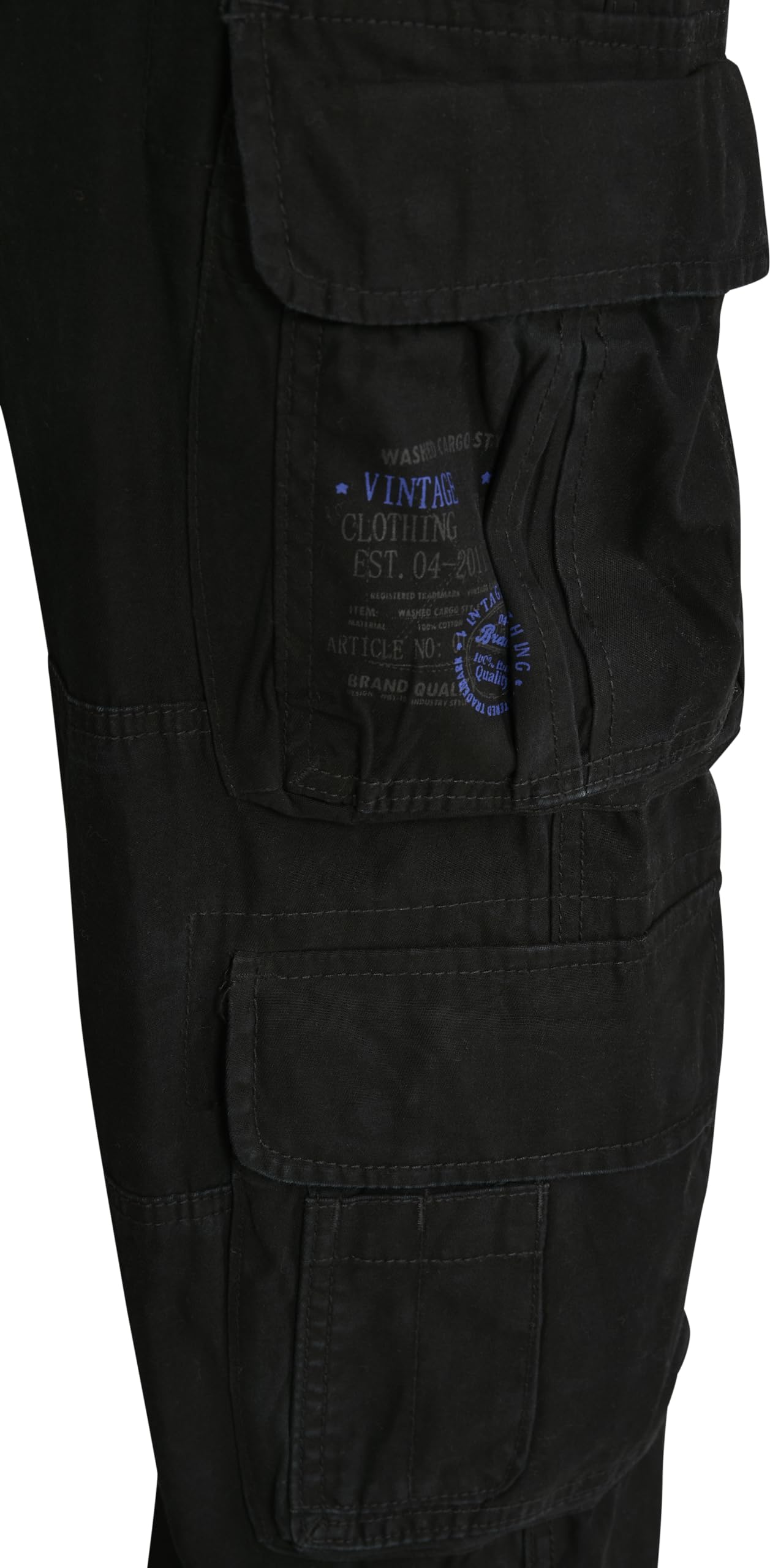 Brandit Authentic Cargo Pants for Men - Extra Long Drawstring, Rear and Cargo Pockets, and Belt and Hanging Loops