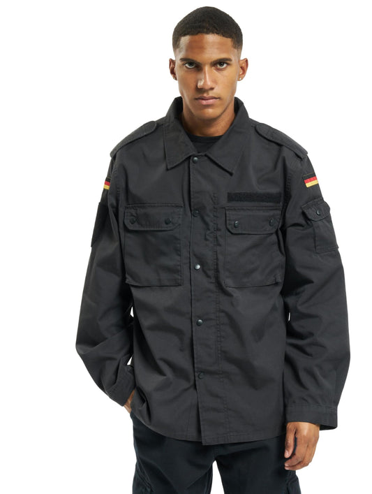 Brandit Men Lightweight Jacket BW Feldbluse, Color:Black, Size:2XL