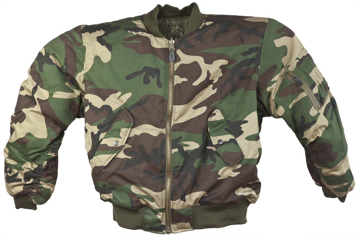 Mil-Tec Men’s MA-1 Flight Jacket – Olive Green Bomber (Size L)