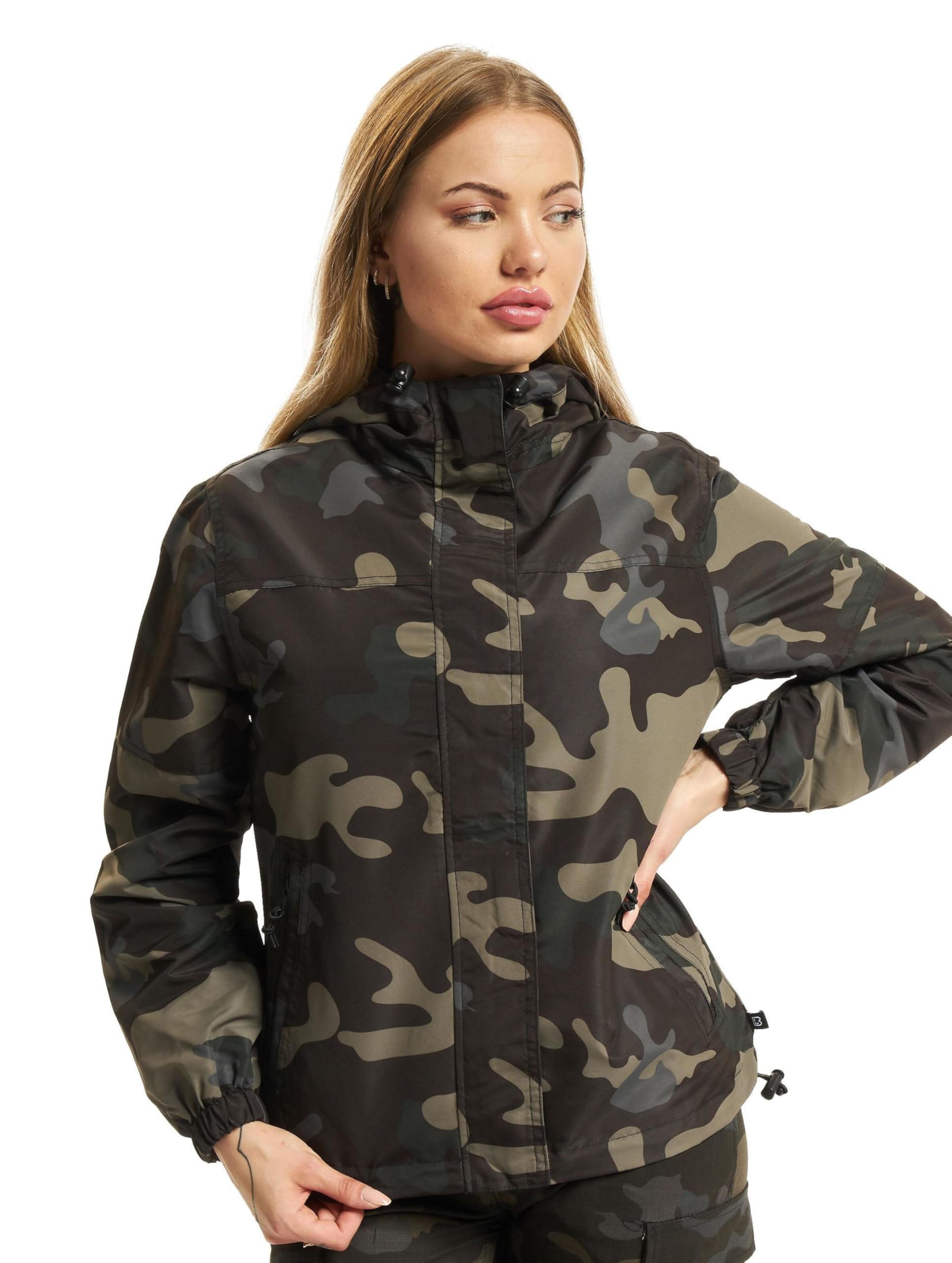 Brandit Ladies Summer Windbreaker – Dark Camo, Size XXL, Lightweight Jacket