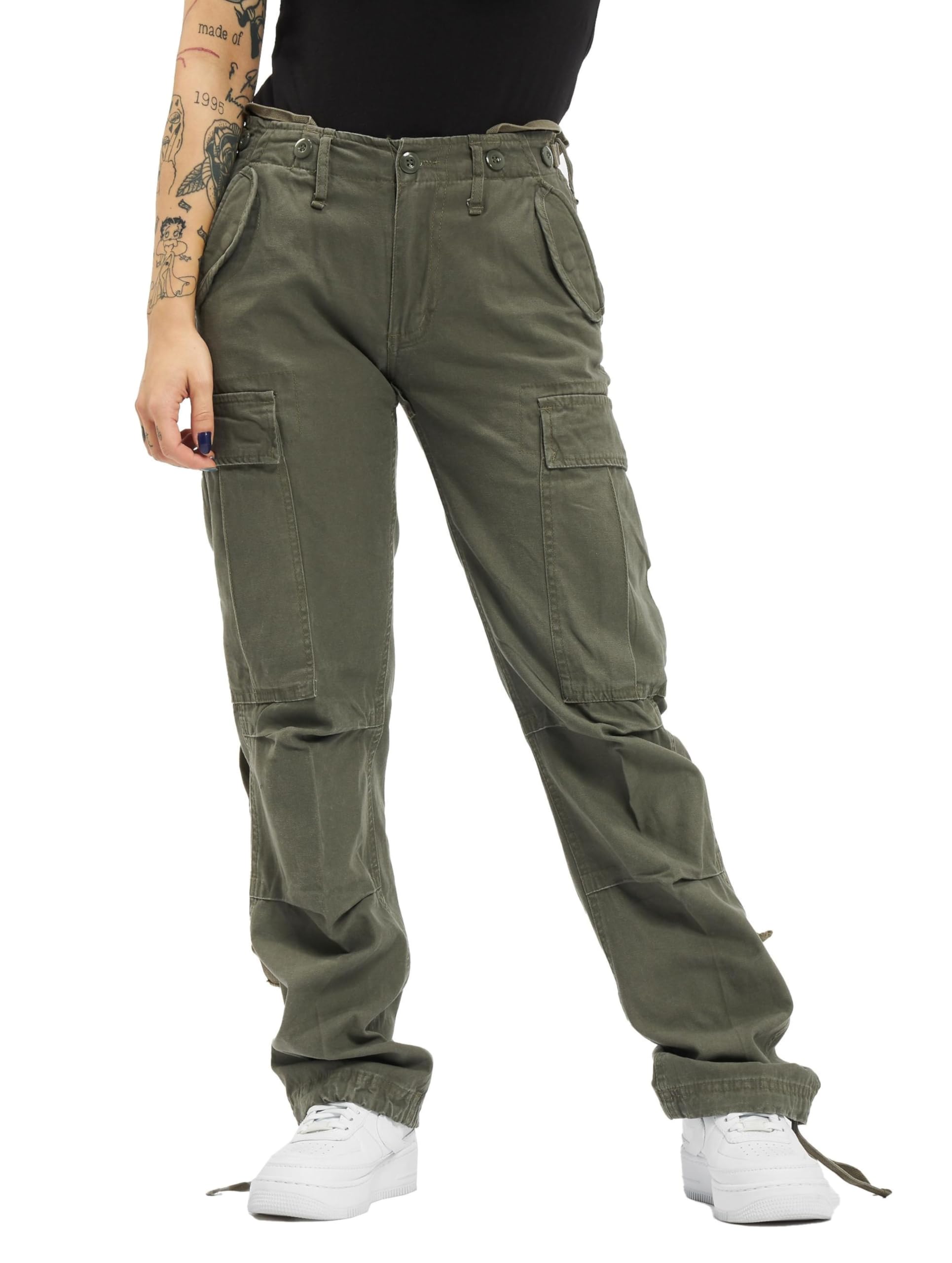 Brandit Women’s M65 Pants Olive Size 27 – Military Cargo Trousers
