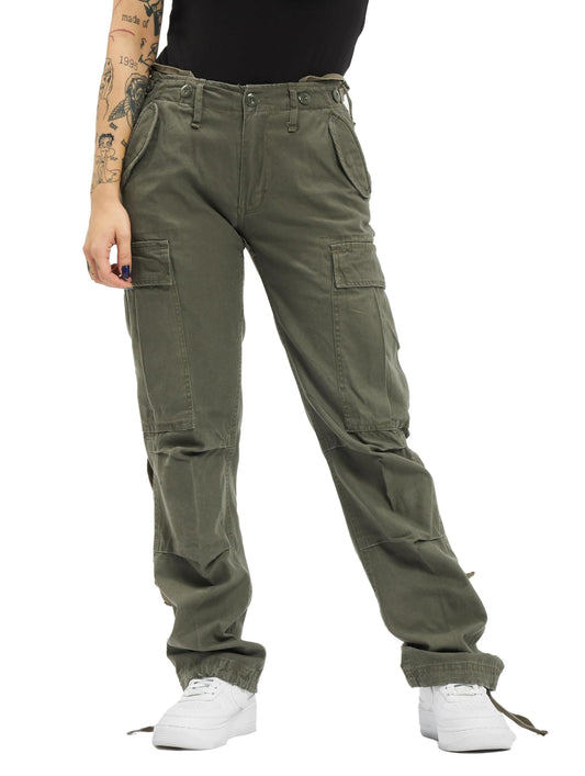 Brandit Women's M65 Pants, Color:Olive, Size:29